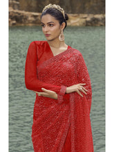 Womens Premium Fashion Ethnic Red Color Saree-MLSHWSA2104RED0ONE